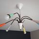 Vintage spider chandelier, old sputnik light fixture