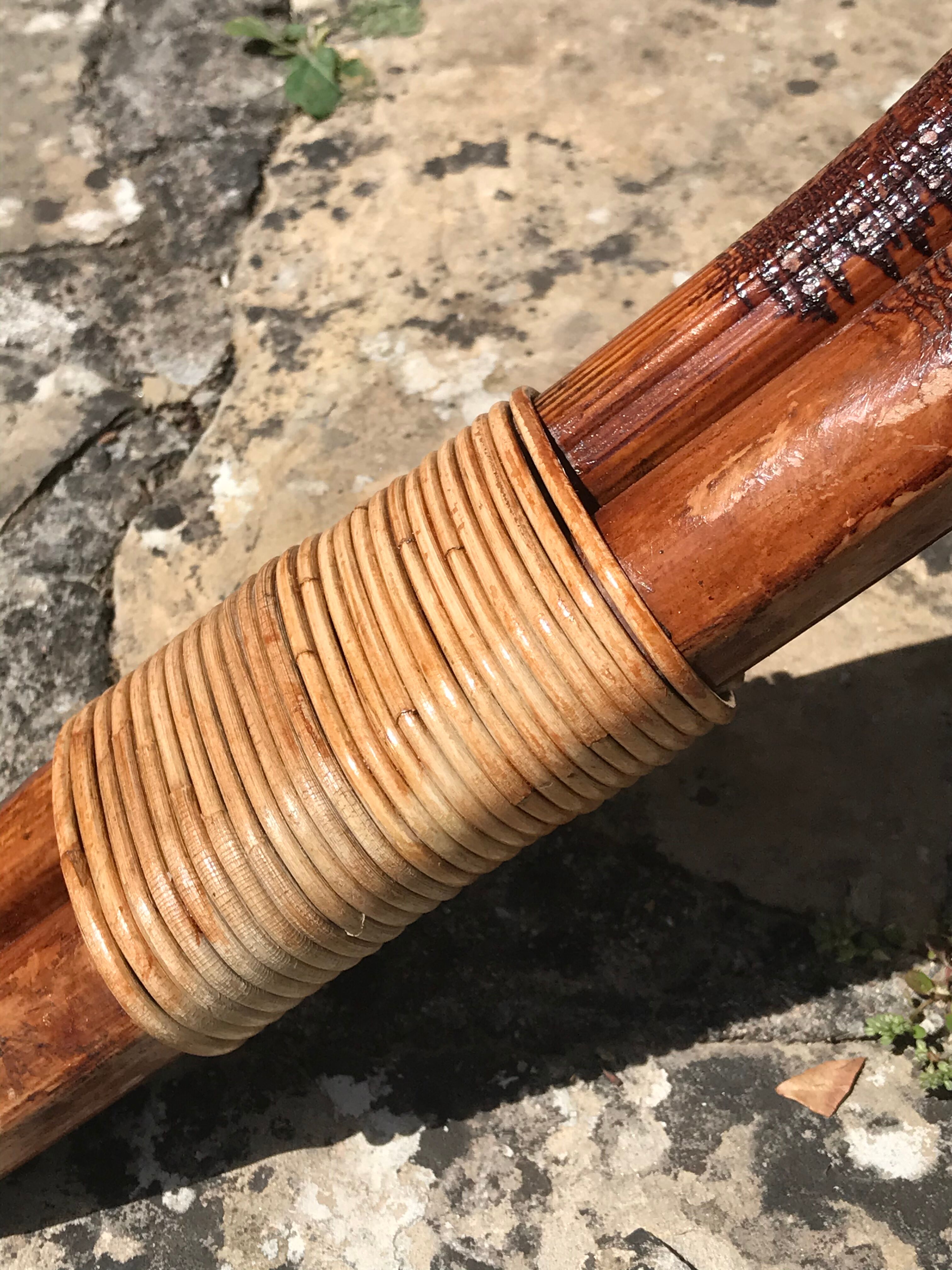 Extension rattan table circa 1960