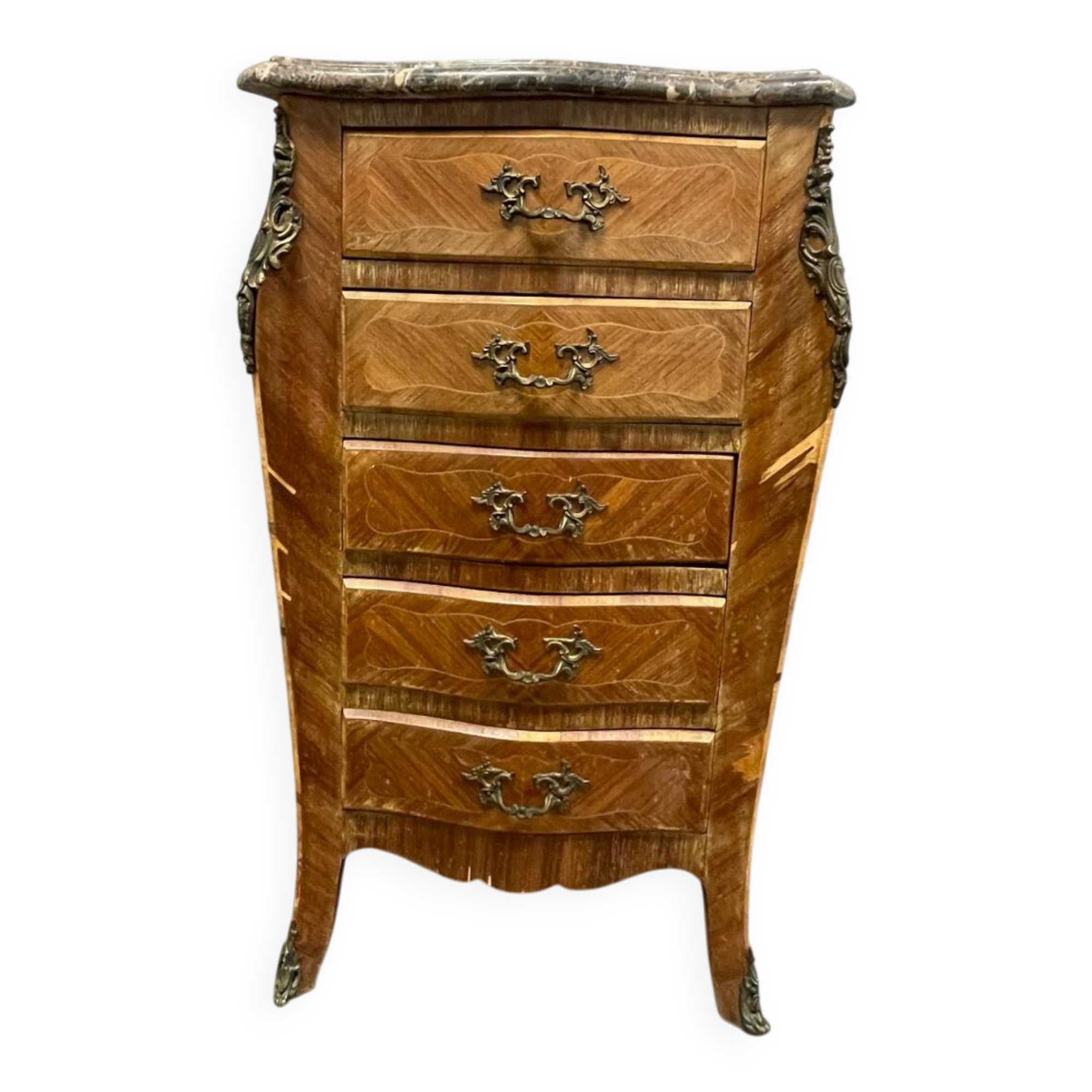 Chifonnier en marqueterie de style Louis XV XXeme