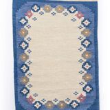 Scandinavian style vintage flat weave/kilim rug