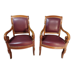 Paire de fauteuils style