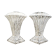 Pair of marble fan vases