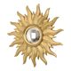 Vintage Gold Sunburst Convex Mirror 54cm