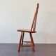 Set of 2 vintage solid wooden highback chairs