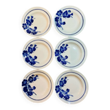 Set of 6 Badonvillier porcelain soup plates