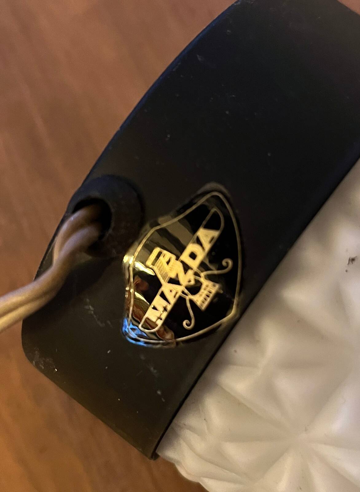 Mazda lamp with opaline glass and patterns