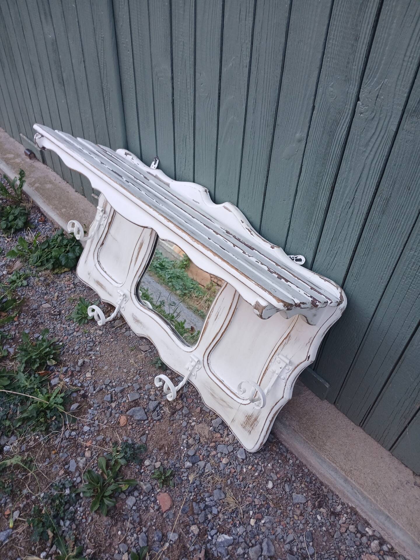 Vintage wooden wall coat rack