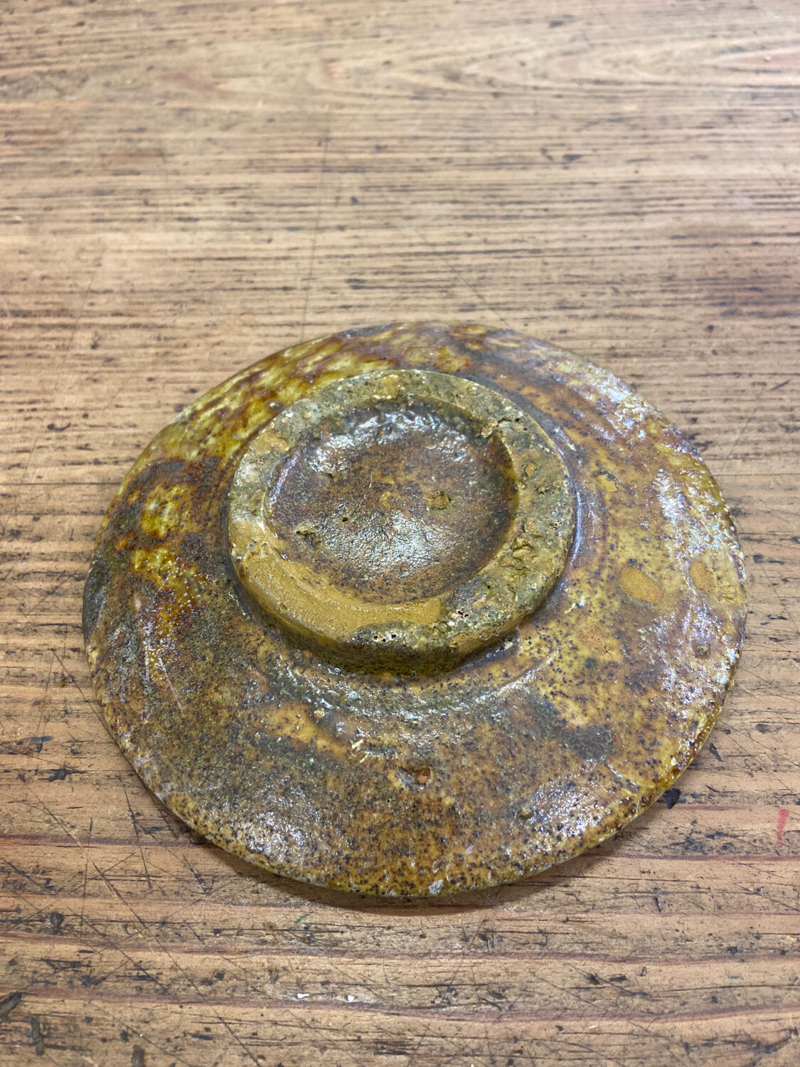 Tamegroute plate yellow green