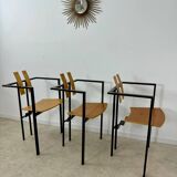 3 old Karl Friedrich Forster raw design chairs model Trix KFF postmodern 70s/80s