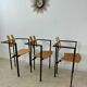 3 old Karl Friedrich Forster raw design chairs model Trix KFF postmodern 70s/80s