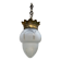 1900 pendant light in glass and brass