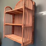 Rattan wall shelf