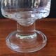 6 vintage thick base transparent goblets