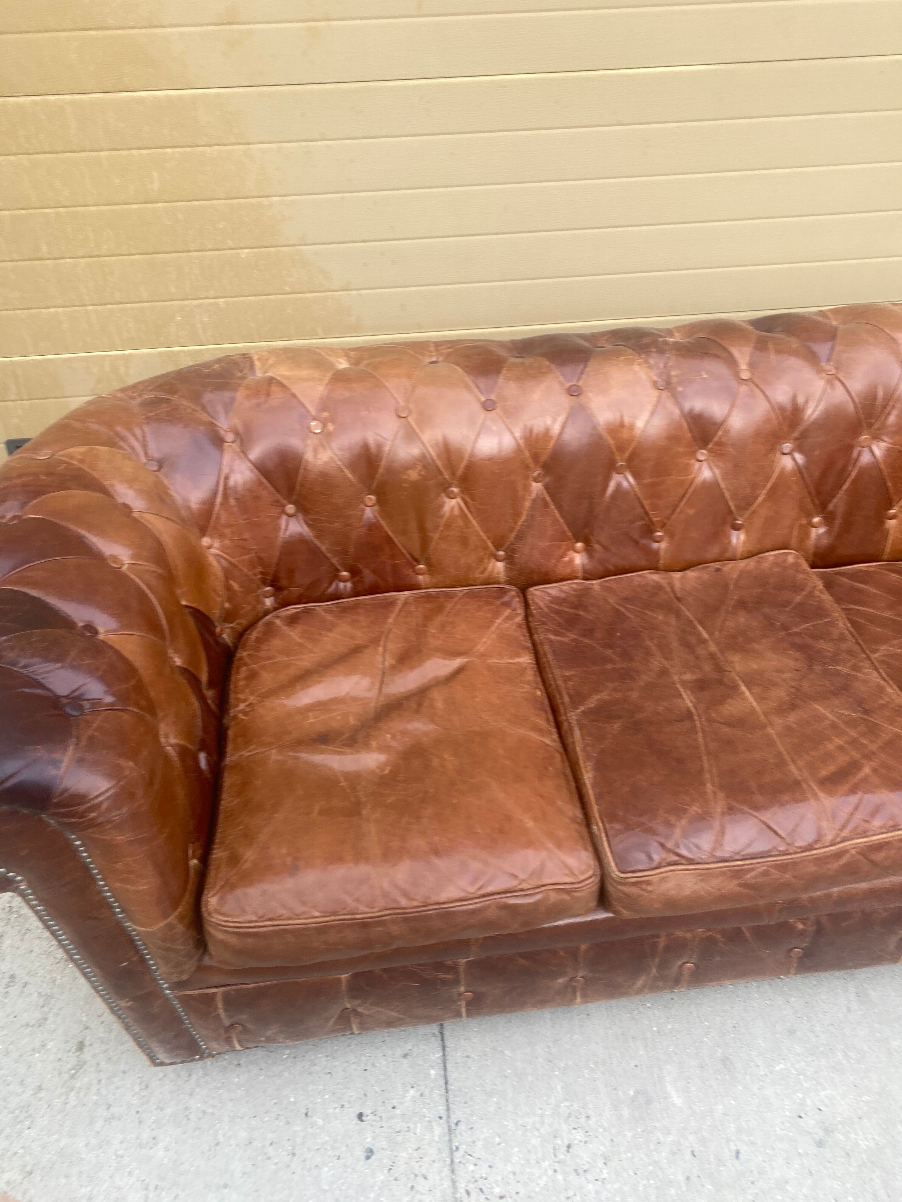 Sofa Chesterfield Brown