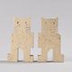 Pair of stylised cats in travertine, Fratelli Manelli, Italy, circa 1970.