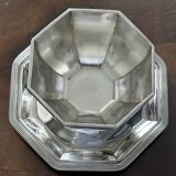Christofle Silver Plated Sauceboat on Tray, 1930s