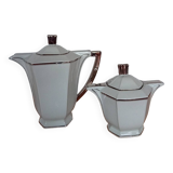 Art deco teapot and sugar pot service
