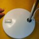 Articulated lamp in white lacquered steel and chrome, 1970.