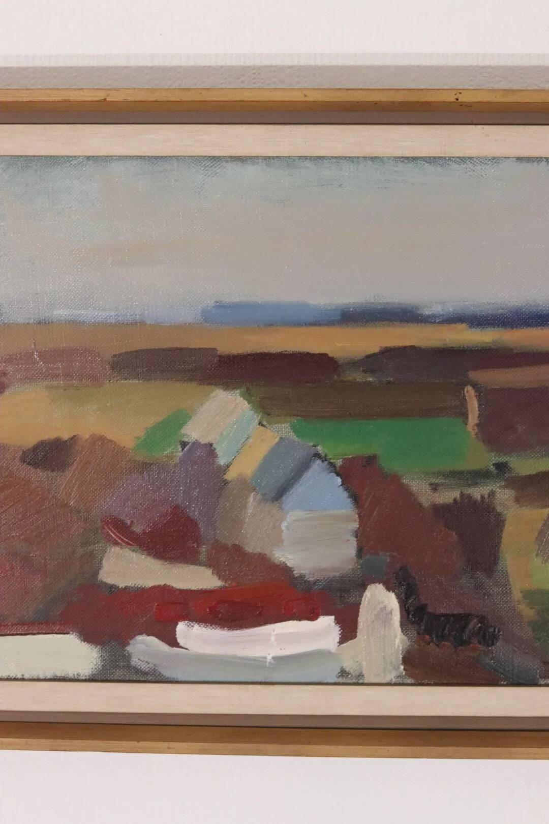 Paysage abstrait/cubiste par Gösta Stawåsen