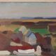Paysage abstrait/cubiste par Gösta Stawåsen