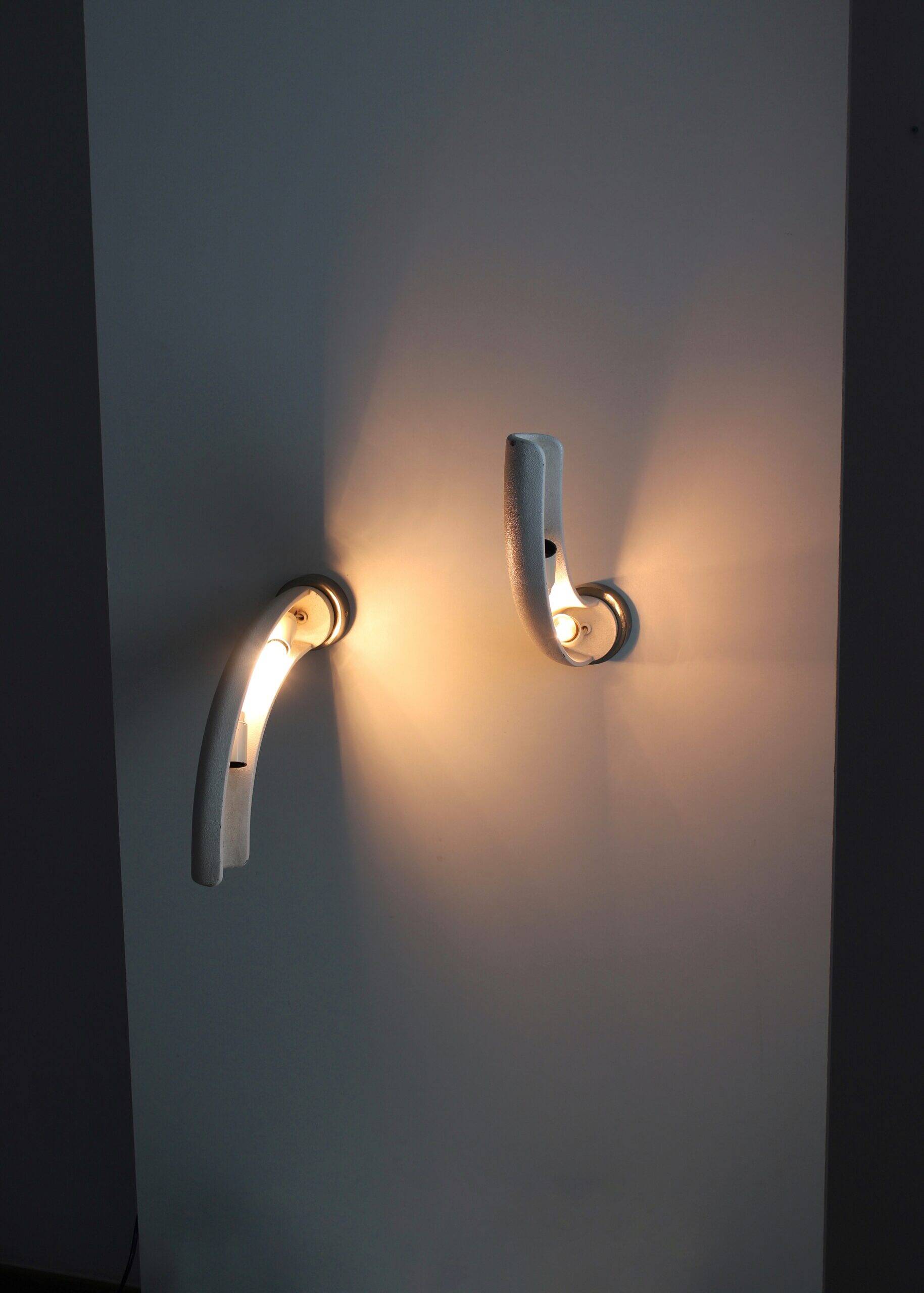 Mod. 1015 wall sconces by Pia Guidetti Crippa for Lumi, c. 1972
