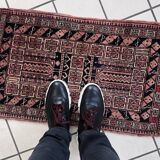 Tapis vintage fait main Baloutche 50x84 cm en laine - 1C1044