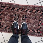 Tapis vintage fait main Baloutche 50x84 cm en laine - 1C1044