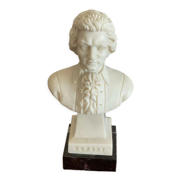 Buste Mozart en albâtre Italie — Beyit