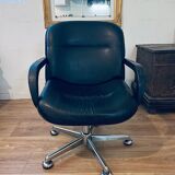Vintage black leather armchair