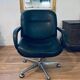Vintage black leather armchair