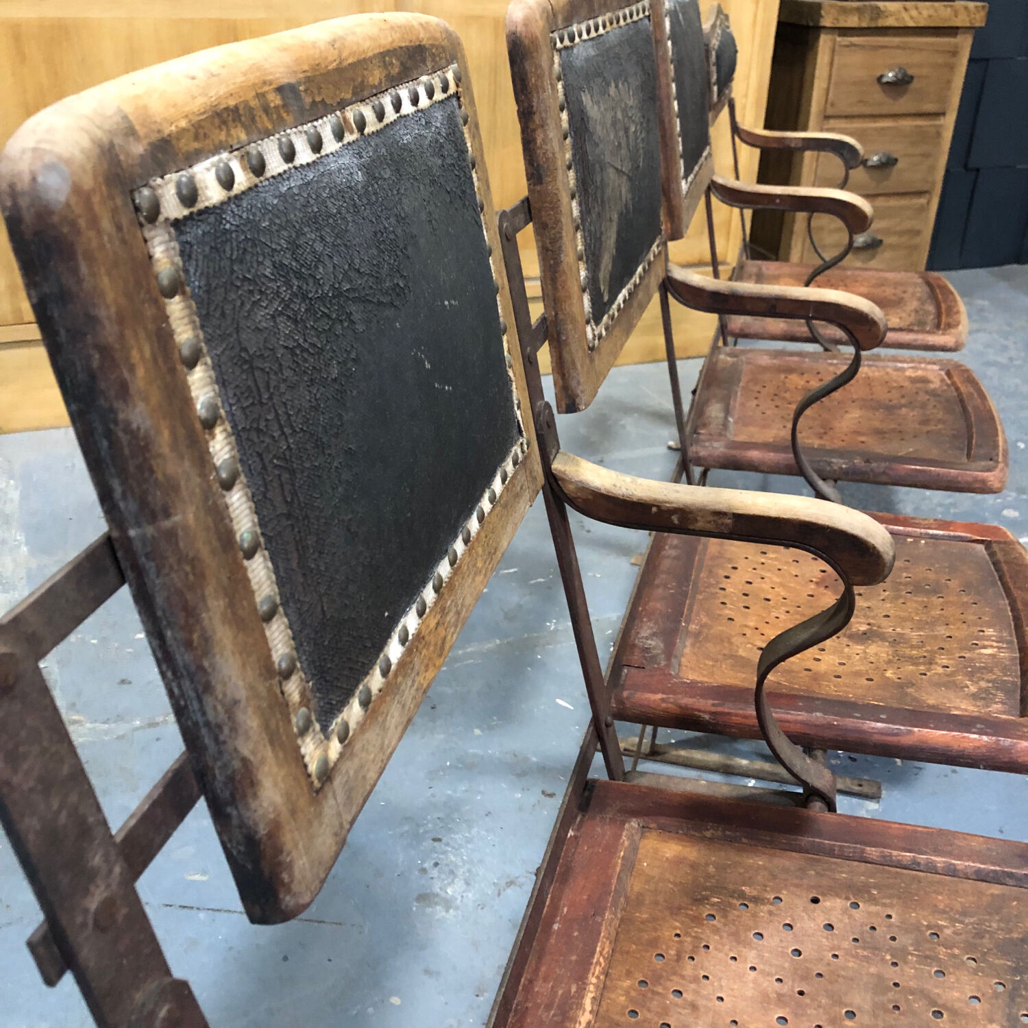 Old cinema seats, early 20th century