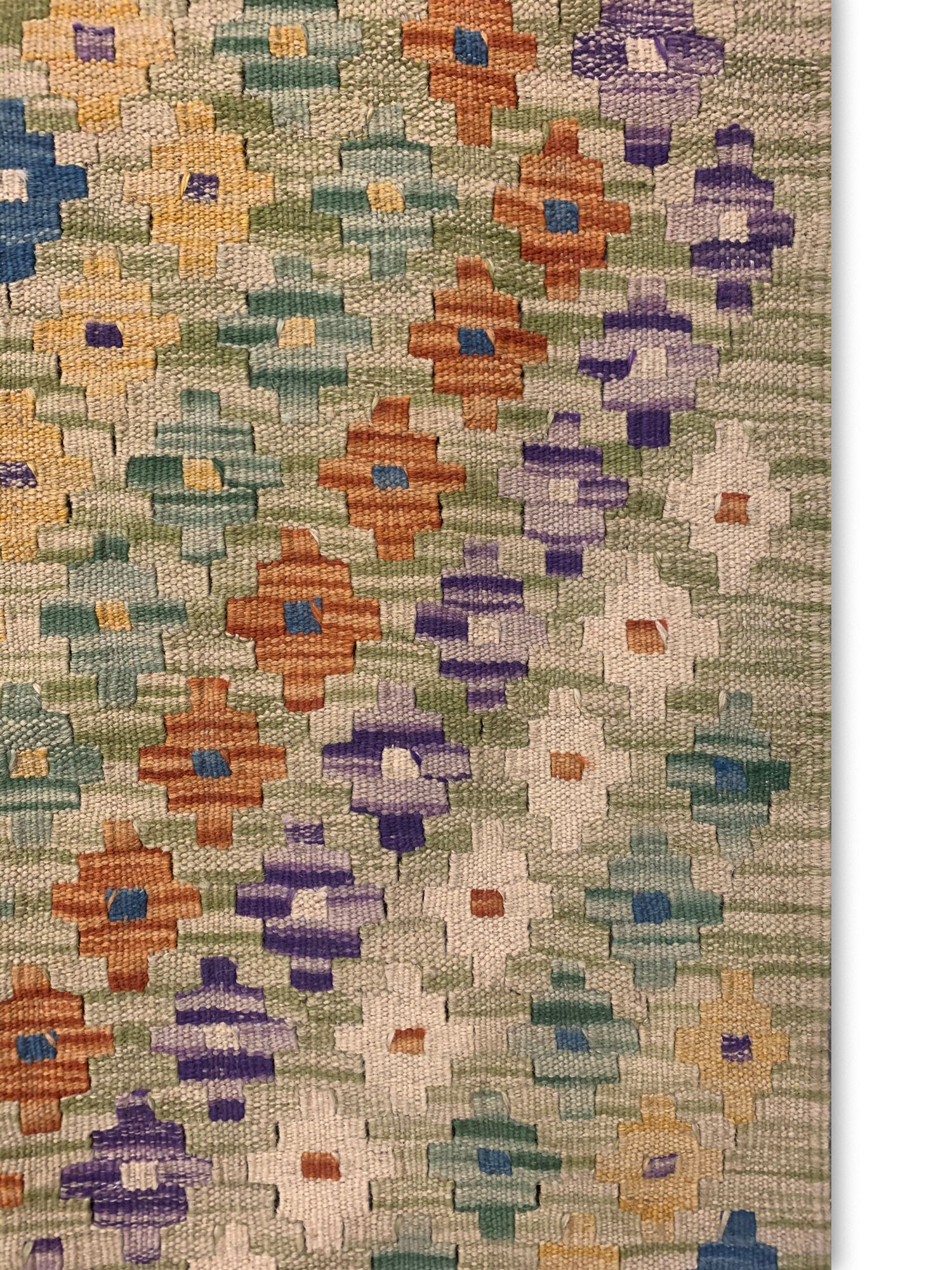 Traditional cream flat woven runner rug 81x300cm