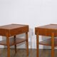 Pair of vintage Scandinavian teak bedside tables 1960