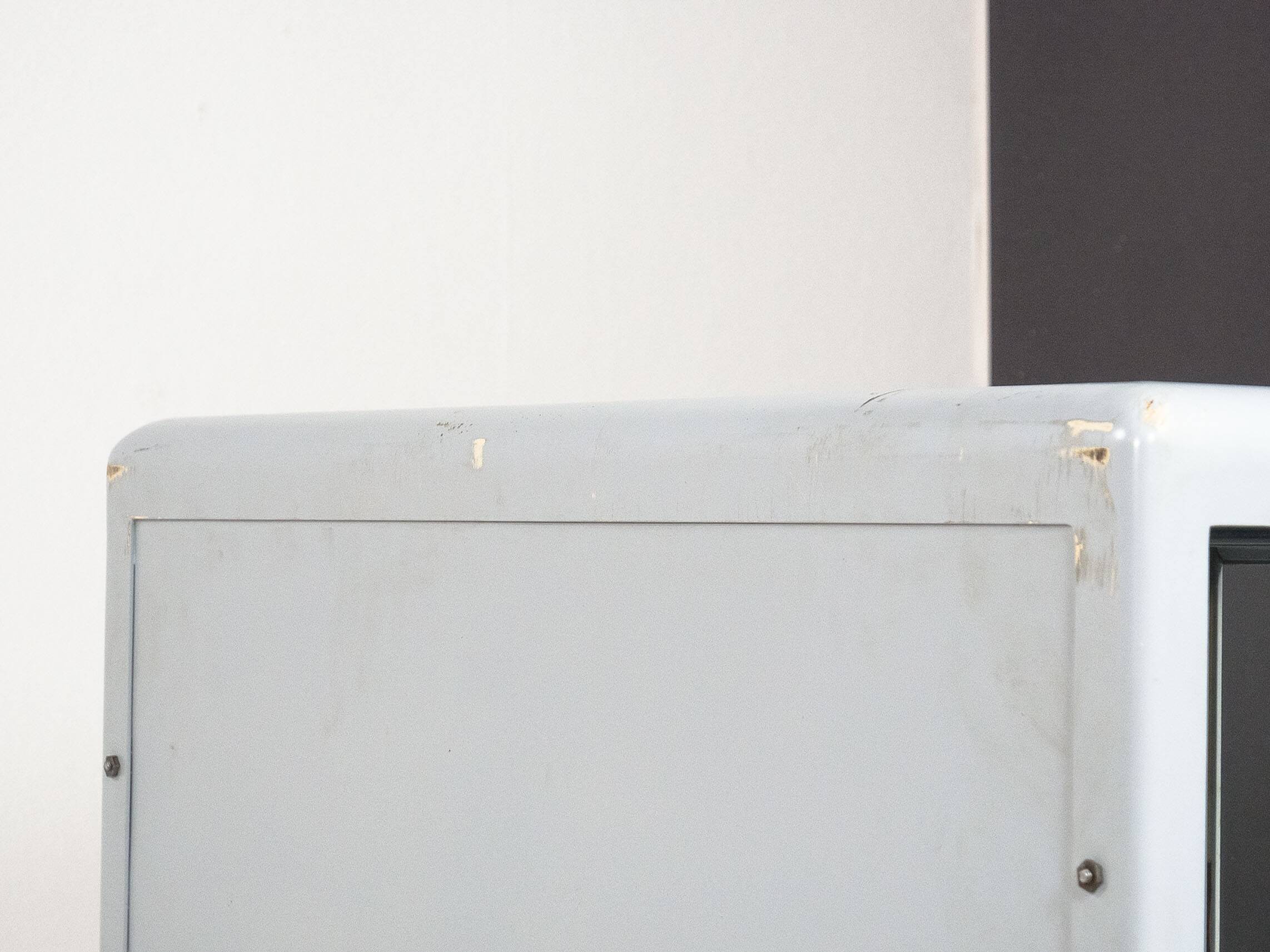 Vintage industrial display cabinet