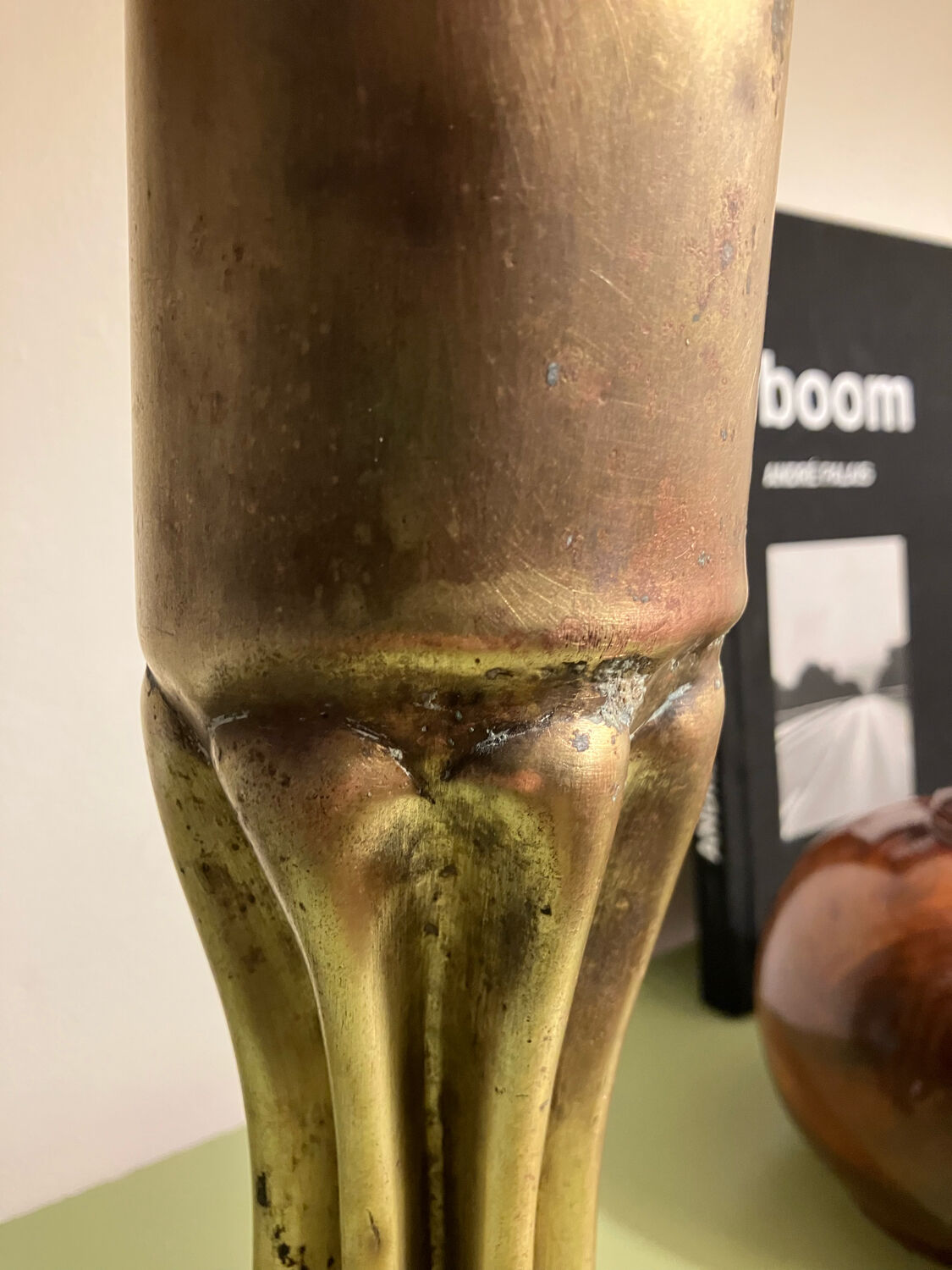 Shell casing vase
