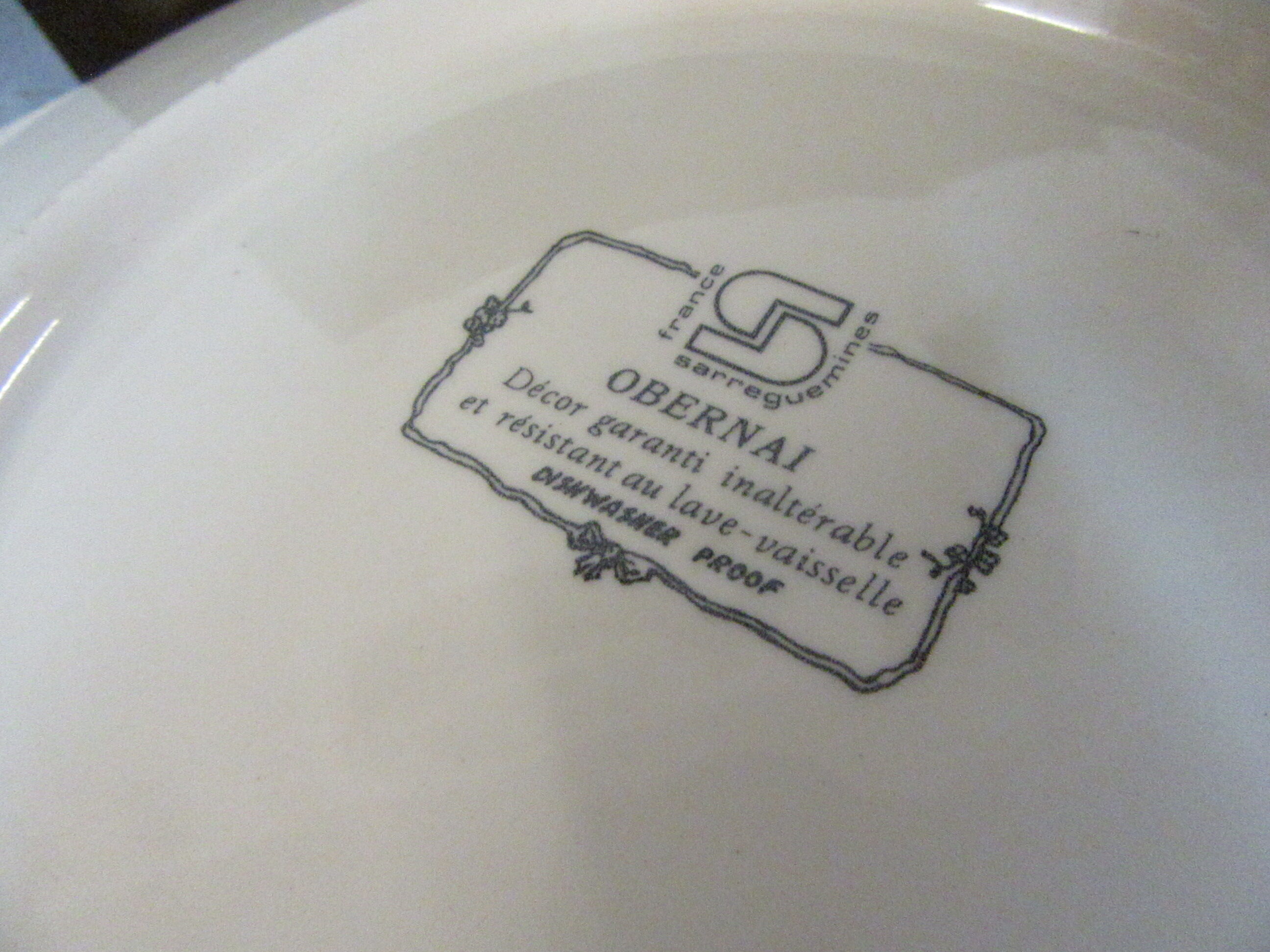 Pie dish sarreguemines-obernai