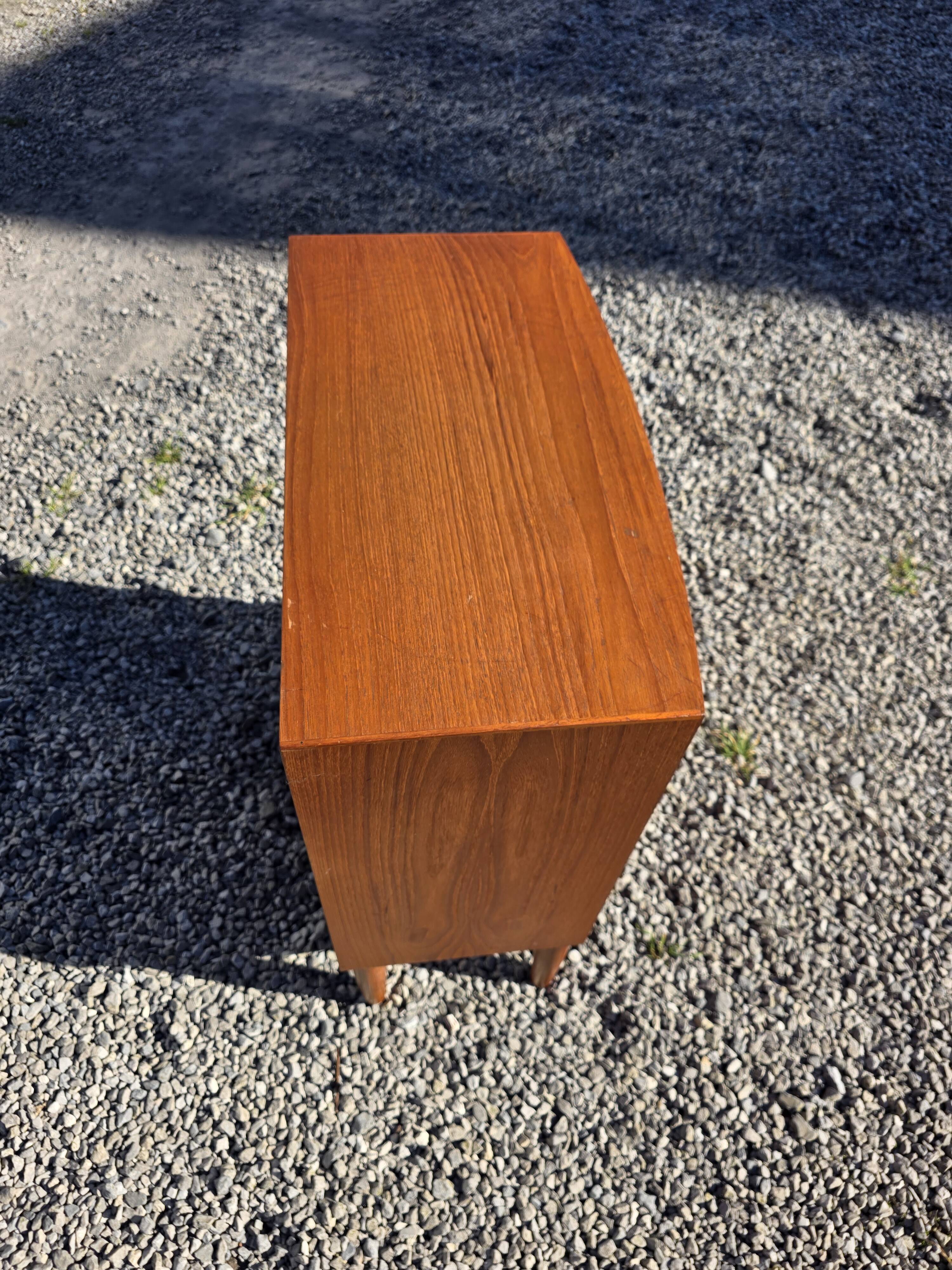 Scandinavian curved teak commode, Kai Kristiansen, 1960