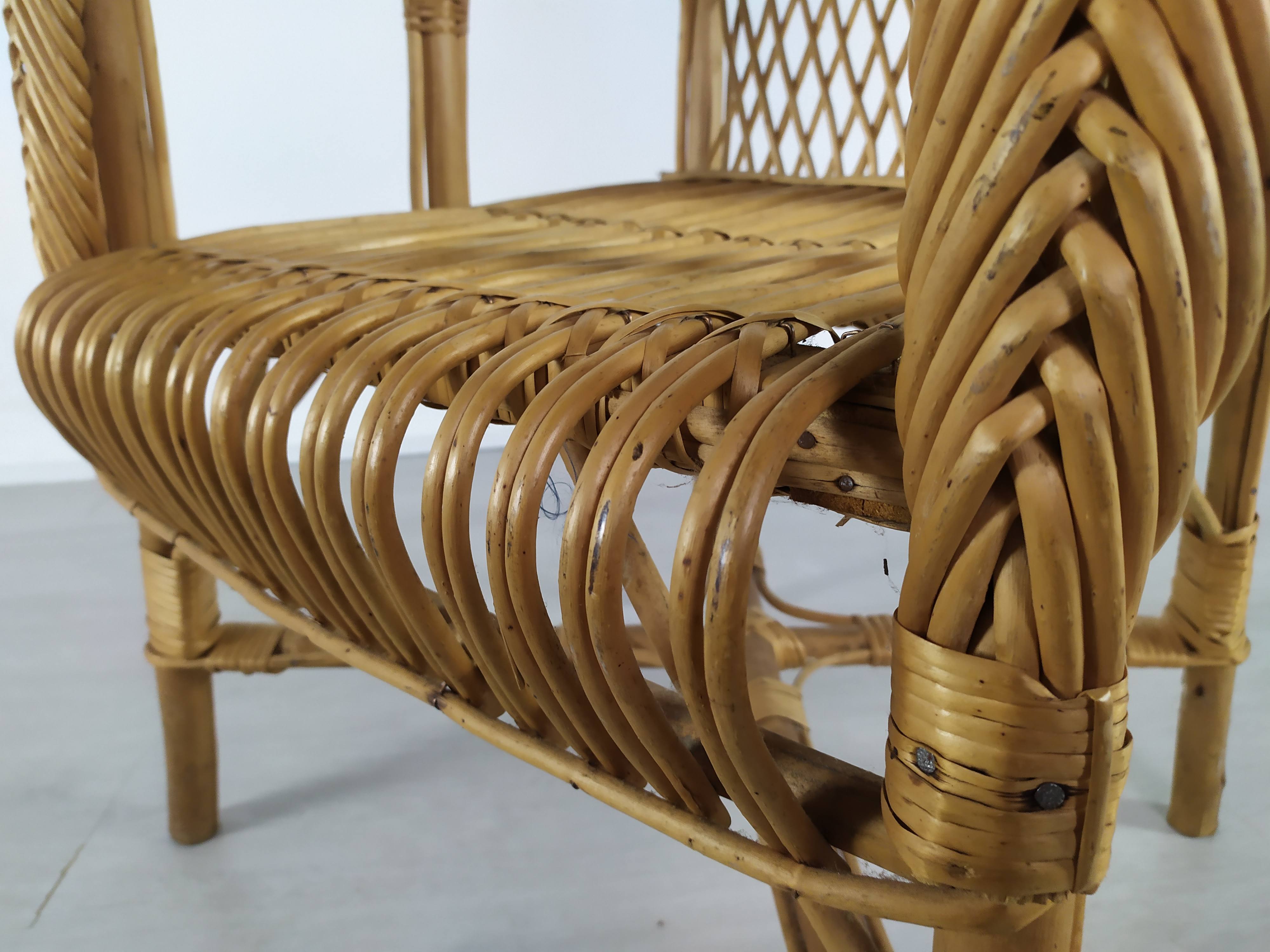 Rattan armchair