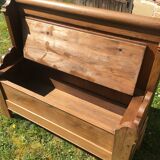 Oak and cherry chest bench