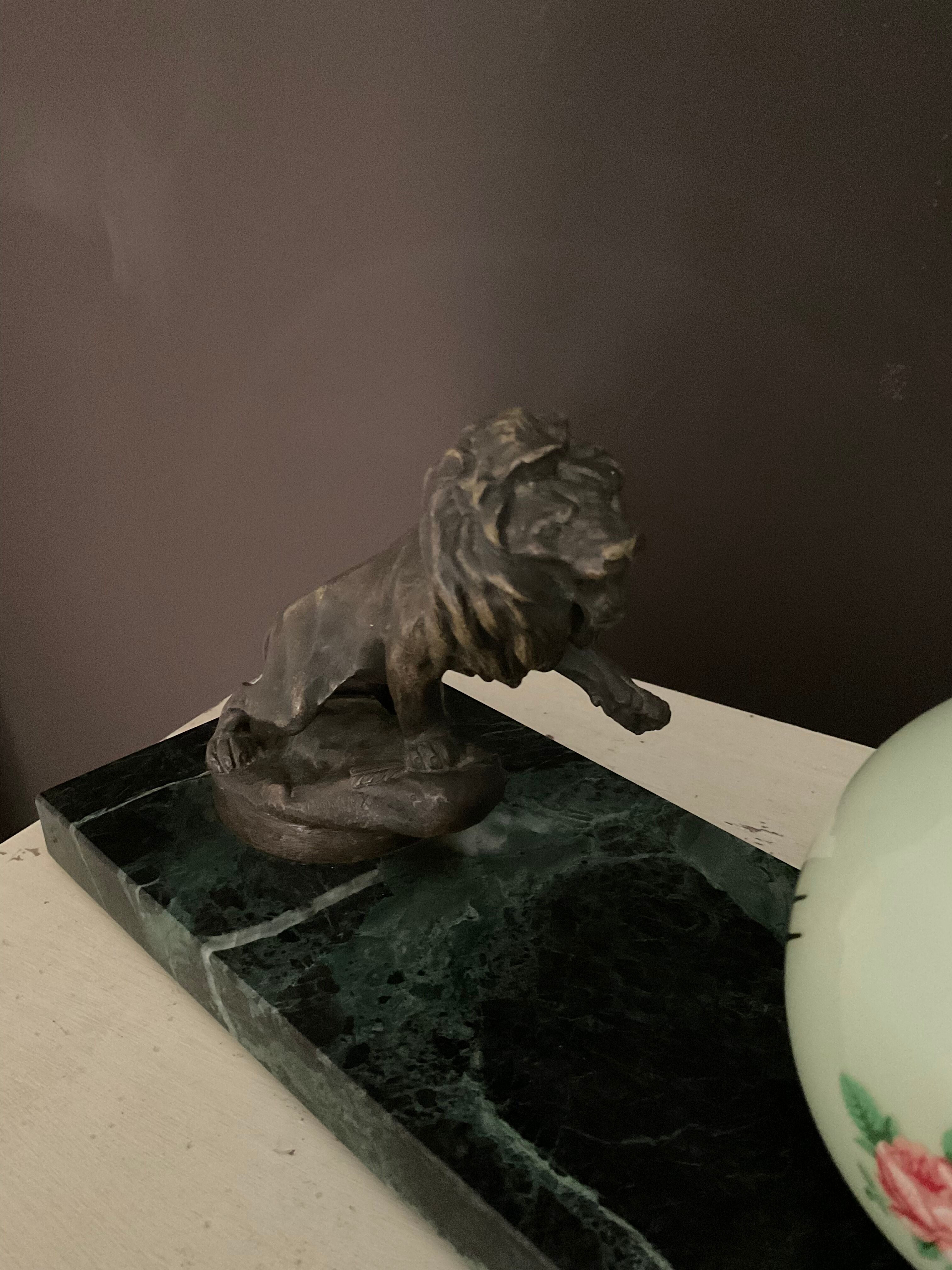 Art deco table lamp, signed M.Marx