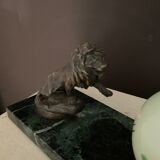 Art deco table lamp, signed M.Marx