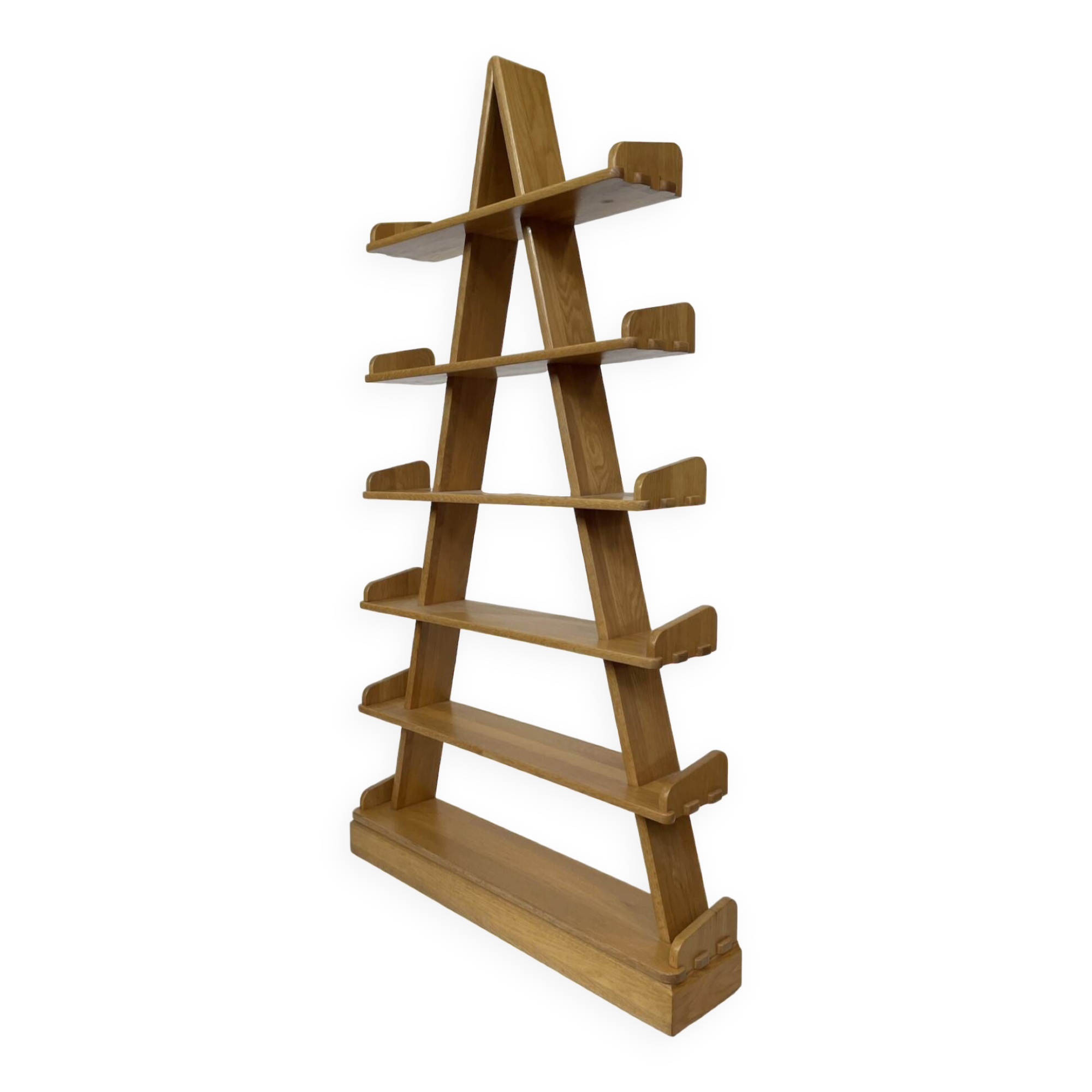 Vintage pyramid cabinet bookcase solid wood design