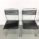 Série de 6 Chaises "Spaghetti" Design Italien Années 80 – Noir & Chrome