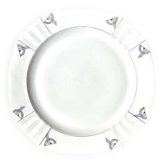 White and silver porcelain dish, “Casablanca” service