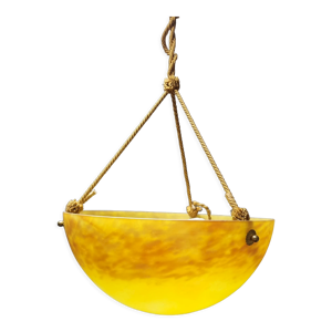 Lampe suspension art déco en pâte