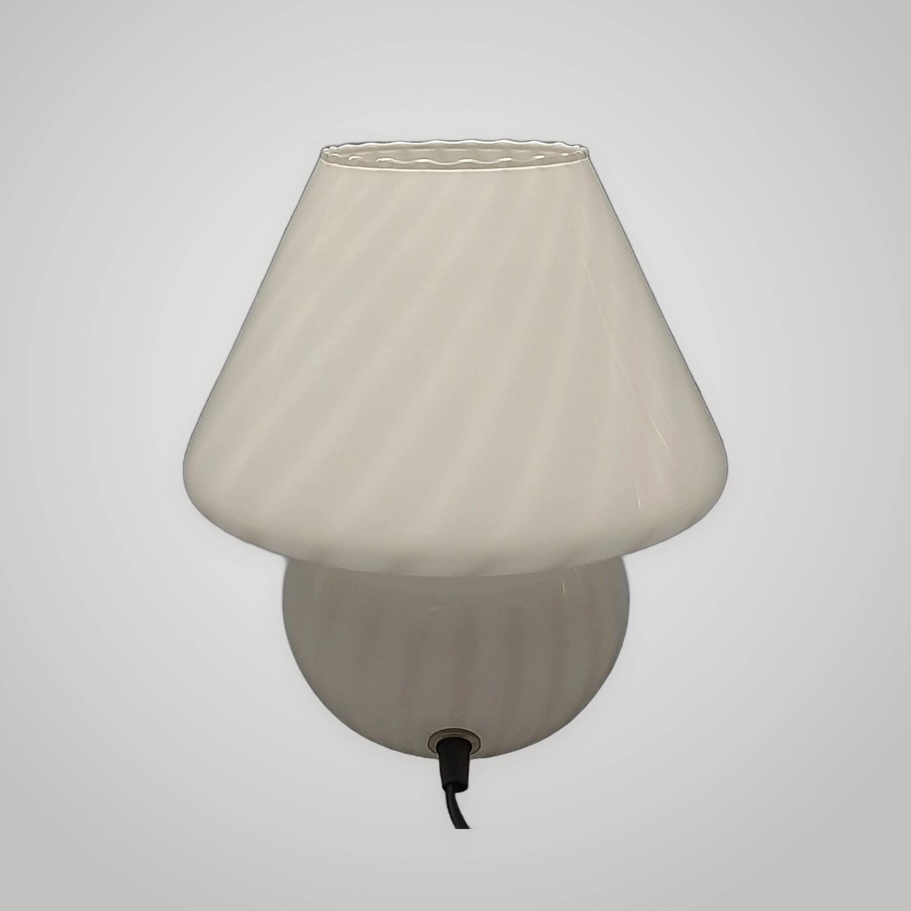 Lampe De Table Design Champignon En Verre De Murano Spirale Vintage Années