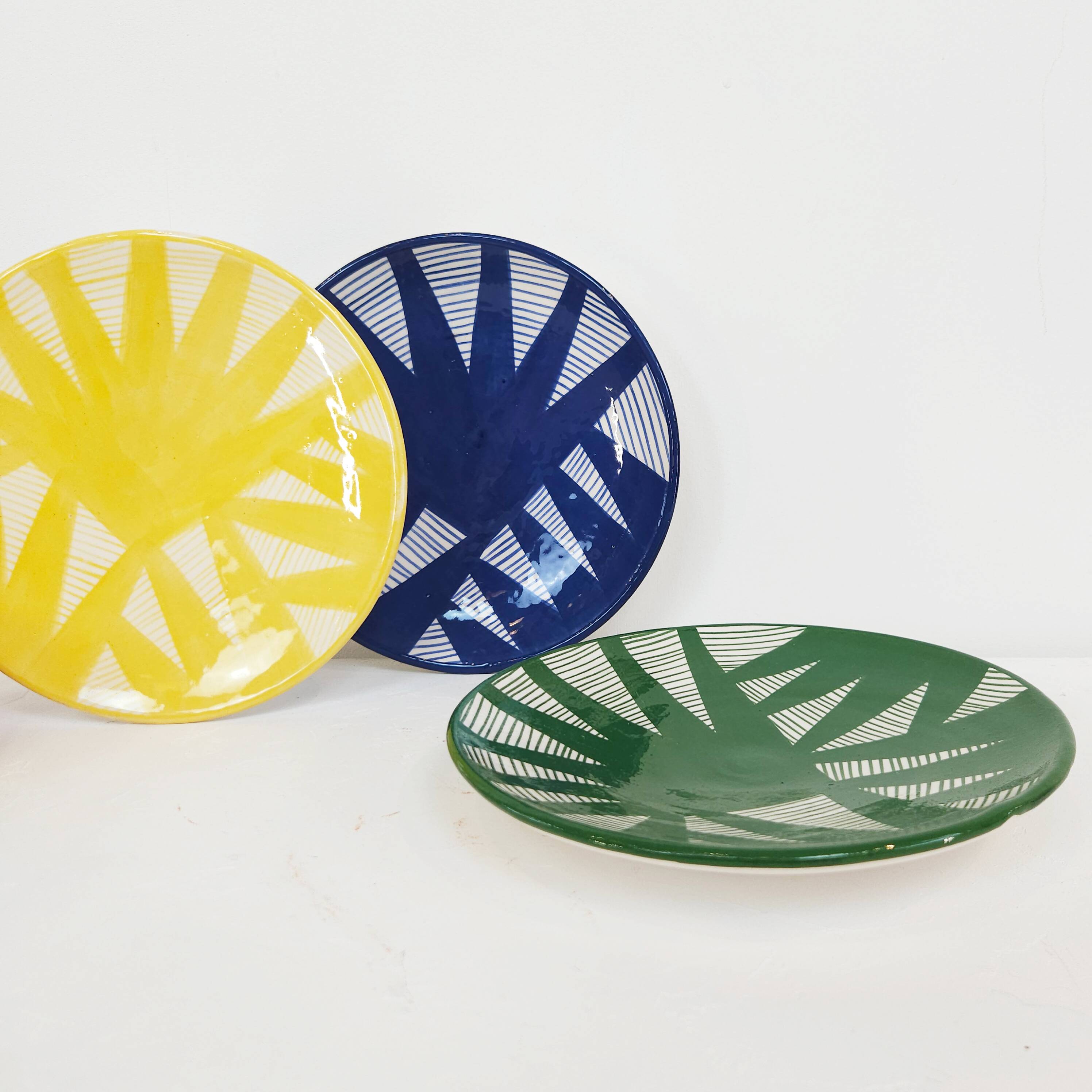 Medium plate - yellow PALM