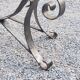 Coffee table from the 70s in wrought iron glass top bec de corbin