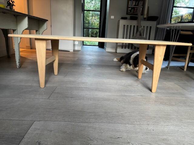 solid oak coffee table - Denmark 70s/80s