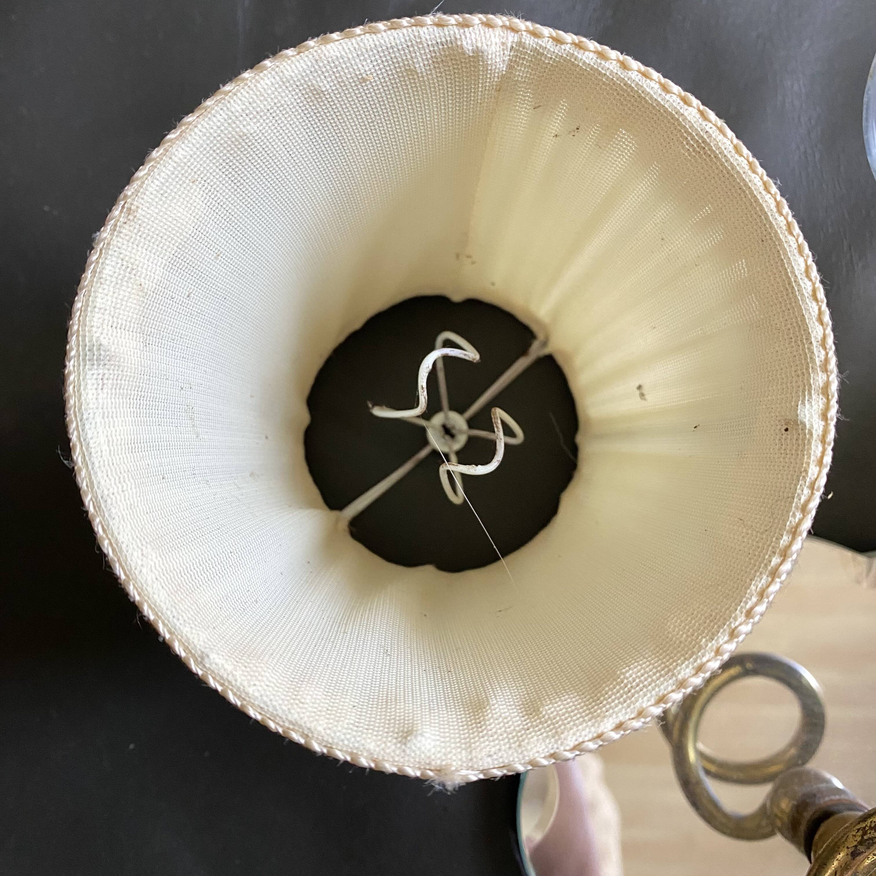 Pair of mirror and brass wall lights from the 50s and 60s